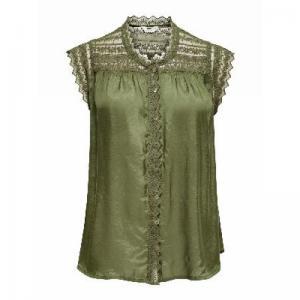 OnlFloel LA Lace dnm Top ff Martini Olive