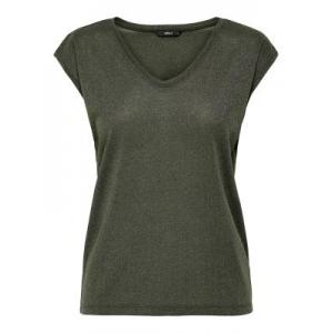 OnlSilvery vneck Lurex top Kalamata