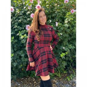 Majda Dress Black&Red Check