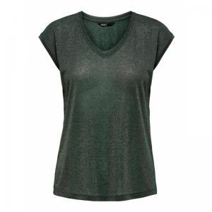 OnlSilvery vneck Lurex top Geen Gables