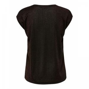 OnlSilvery vneck Lurex top Black Cobber