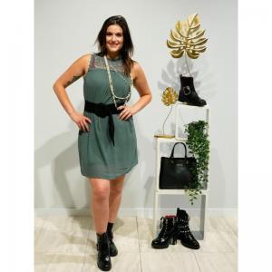 Onlcat crocket dress Balsem Green