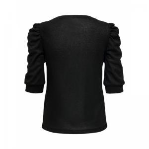 Silvery Puff lurex top. Black