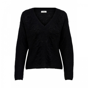 Miella V-Neck Pullover Black