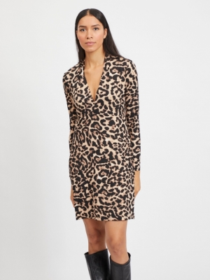 Leoa V-Neck Dress Nomad Leopard