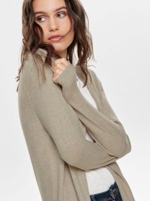 Marco Long Cardigan Beige Melange