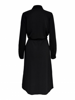 Pinto Midi Shirt Dress Black