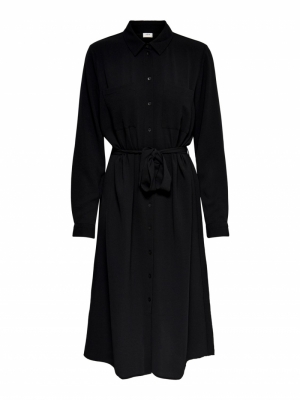 Pinto Midi Shirt Dress Black