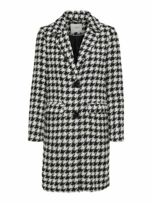 Zarina Houndstooth Jacket Black White