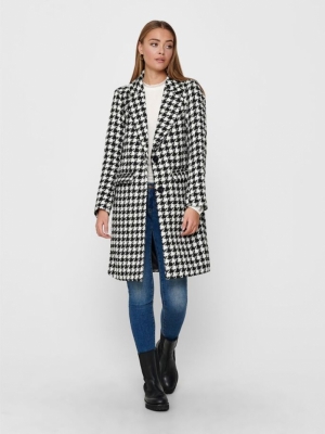 Zarina Houndstooth Jacket Black White