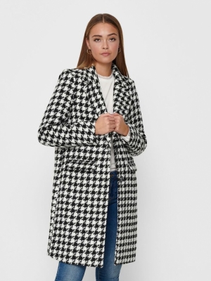 Zarina Houndstooth Jacket Black White