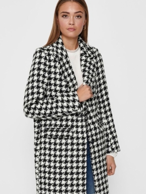 Zarina Houndstooth Jacket Black White