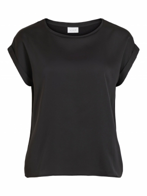 Ellette Satin Top Black