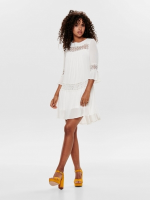 Tyra Life Short Dress Cloud Dancer