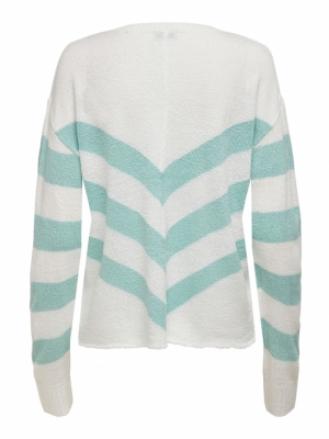 Florian Stripe Pullover Turquoise