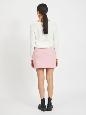 Deressa Short Denim Skirt Wild Rose