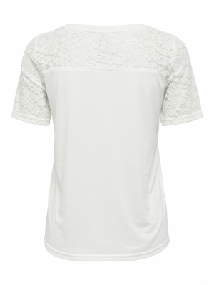 Stinne Lace Top. Cloud Dancer