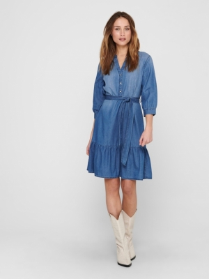 Sille Life Shirt Dress Medium blue den