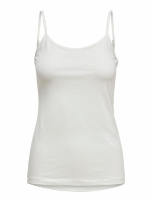 Ava Life Singlet Top. Cloud Dancer