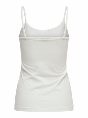 Ava Life Singlet Top. Cloud Dancer