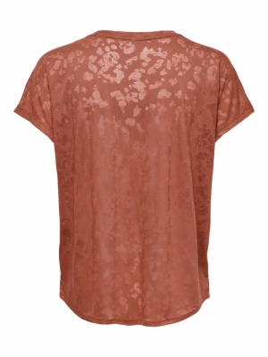 ONPMARNA LOOSE BURN OUT SS TEE 196560 Marsala