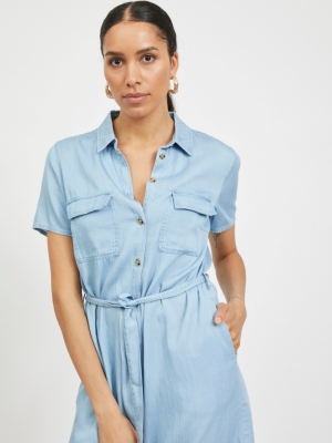 Abina Bista Shirt Dress Light Blue Deni