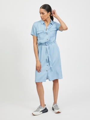 Abina Bista Shirt Dress Light Blue Deni