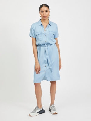 Abina Bista Shirt Dress Light Blue Deni