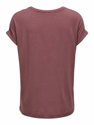 Moster O-Neck Top NOOS Rose Brown