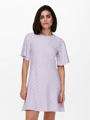 Cathinka BellSleeve Dress Pastel Lilac