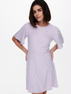 Cathinka BellSleeve Dress Pastel Lilac