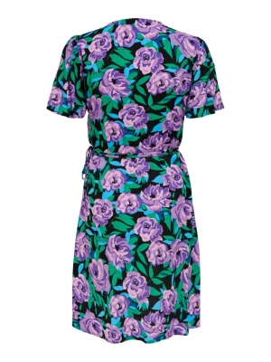 STAAR WRAP DRESS Pruple Roses