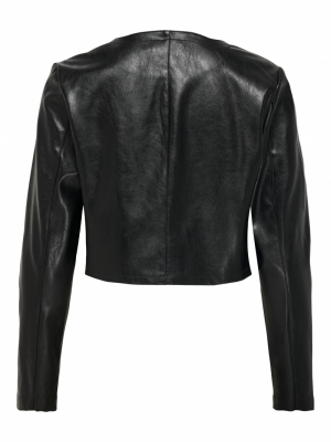 ONLPEGGY FAUX LEATHER BOLERO J 177911 Black