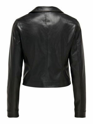 ONLBEST FAUX LEATHER BIKER OTW 177911 Black