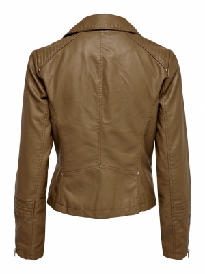 ONLGEMMA FAUX LEATHER BIKER OTW NOO S 178451 Cognac