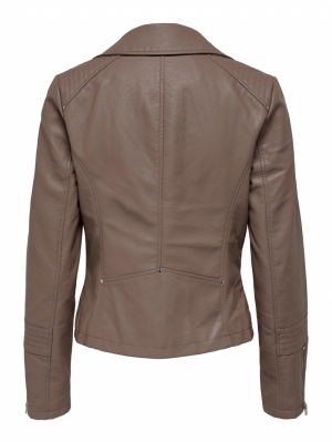 ONLGEMMA FAUX LEATHER BIKER OTW NOO S 239935 Walnut