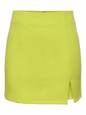 ONLCAROLINA-ABBA SHORT SLIT SKIRT T LR 283357 Yellow P