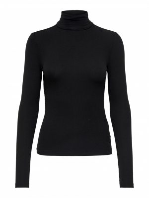 ONLSILLE ROLL NECK TOP JRS NOOS 177911 Black