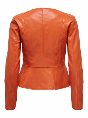 ONLSARAMY FAUX LEATHER JACKET CC OT W 186701 Burnt Oc