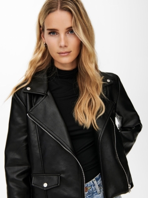 JDYETTA FAUX LEATHER JACKET OTW NOO S 177911 Black