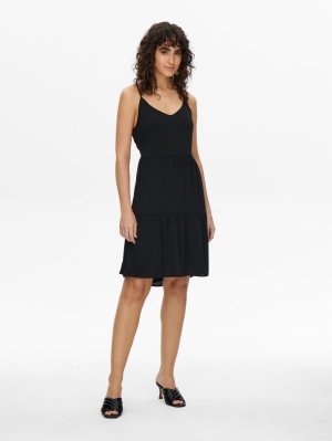 JDYPIPER V-NECK STRAP DRESS WVN 177911 Black