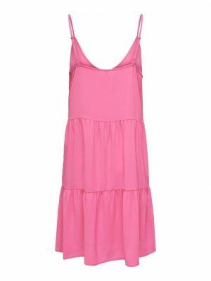 JDYPIPER V-NECK STRAP DRESS WVN 291277 Pink Pow