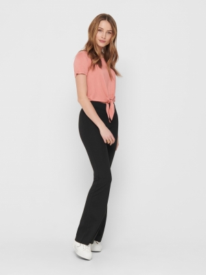 ONLFEVER STRETCH FLAIRED PANTS JRS  NOOS 177911 Black