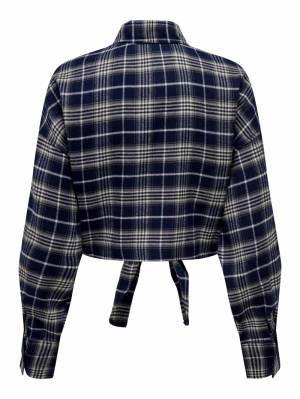 ONLREBECCA LS KNOT CHECK SHIRT WVN 198909001 Dress